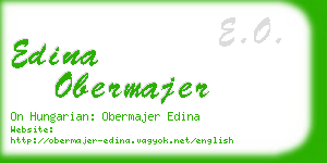 edina obermajer business card